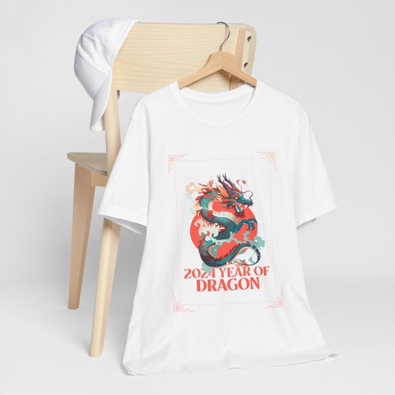 2024 Year Of Dragon Unisex Jersey Short Sleeve Tee