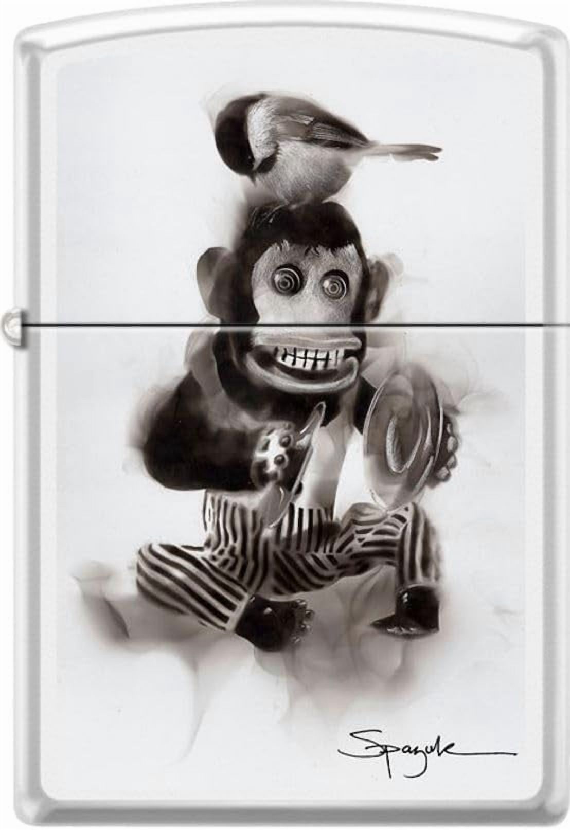 2024 ZIPPO Steven Spazuk Monkey White Matte