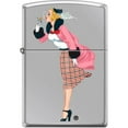 thumbnail image 1 of Pro-Cut ZIP-250CI413902 2024 Zippo Windy Girl Plaid Skirt High Polish Chrome Lighter, 1 of 2