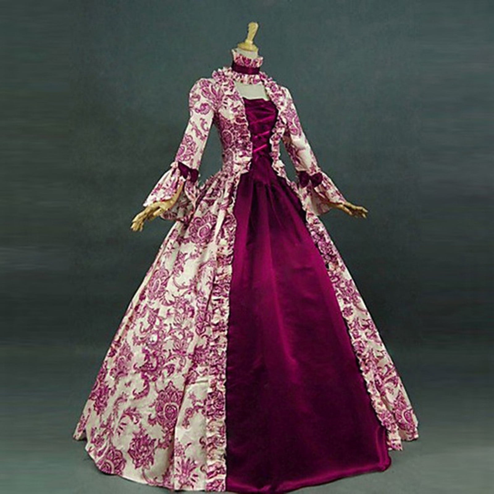 1800 dresses for women Halloween Costumes Womens 1800s Renaissance Dress Madame de Pompadour Rococo Retro Medieval Victorian Prom Ball Gown Black : Clothing, Shoes & Jewelry Length Neckline Women's Fashion of the 1800s