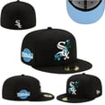 thumbnail image 1 of 2024 blue bird team baseball caps for men and women red socks team fitted hat hip hop wide brim dome size cap, 1 of 5