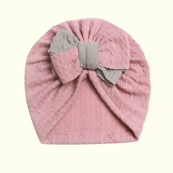 2024 breaise Toddler Girls Cute Bowknot Solid Color Baby Elastic Hair Hair Accessories Hat
