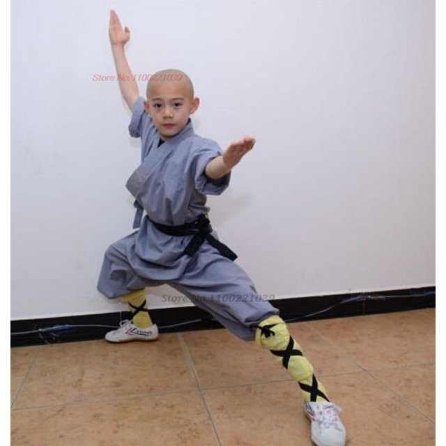 2024 chinese traditional children shaolin monk kung fu uniform martial