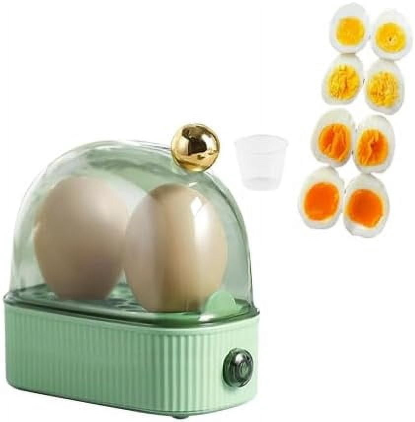 2024 new Electric Hard Boiled Egg Maker Steamer,Rapid Egg Cooker Electric 2 Eggs Capacity,Timing Electric Egg Cooker, Detachable Egg Boiler Maker for Kitchen Gadgets (green) green green