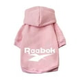 thumbnail image 1 of 2024 new pet clothing Fleece warm sports hoodie Large and medium dogs Pet hooded clothing Dog clothing (Pink,S), 1 of 7