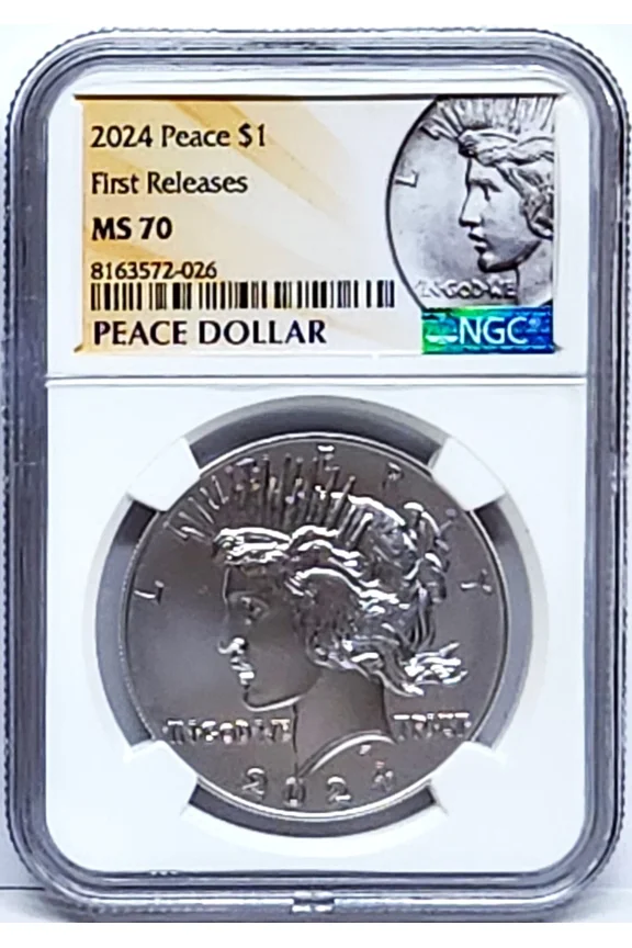 2024 p uncirculated peace silver dollar ngc ms 70 first releases