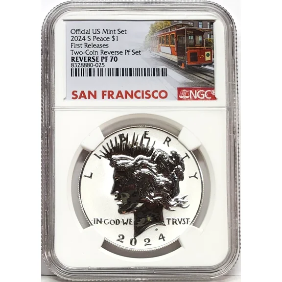 2024 peace reverse proof silver dollar rp70 first releases sf trolley