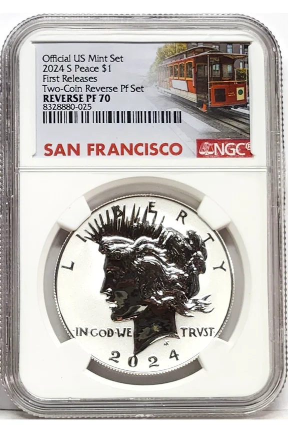 2024 peace reverse proof silver dollar rp70 first releases sf trolley