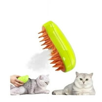 2024New 3 In1 Cat Steamy Brush, Steamy Cat Brush, Self Cleaning Steam Cat Brush, Cat Steamer Brush for Massage, Cat Hair Brush for Removing and Loosse Hair (1Green)