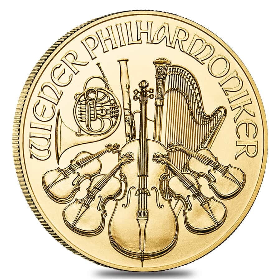 AUSTRIAN MINT 2025 1/10 oz Austrian Gold Philharmonic Coin BU