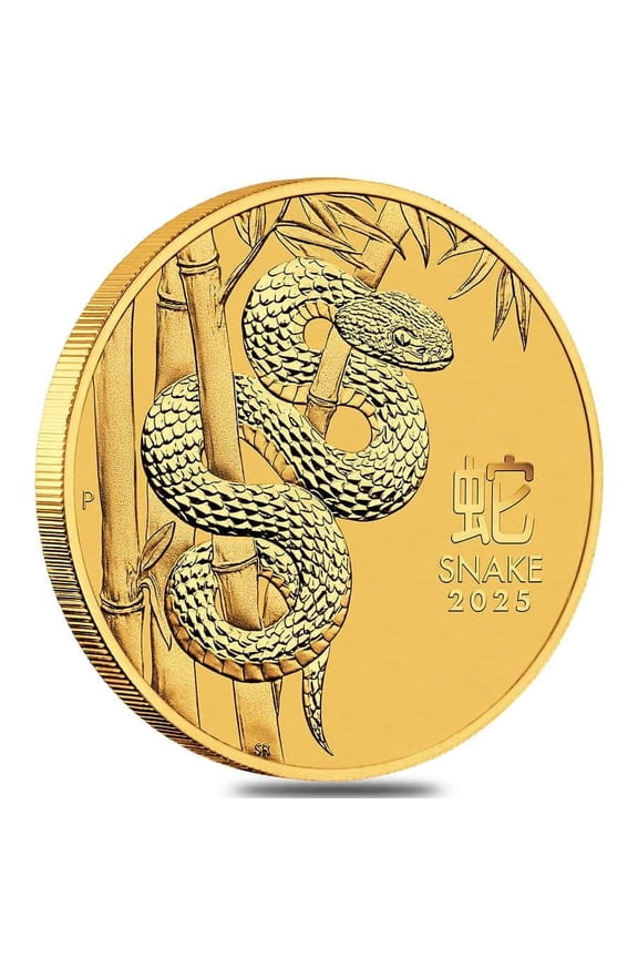 2025 1/10 oz Gold Lunar Snake BU Australian Perth Mint