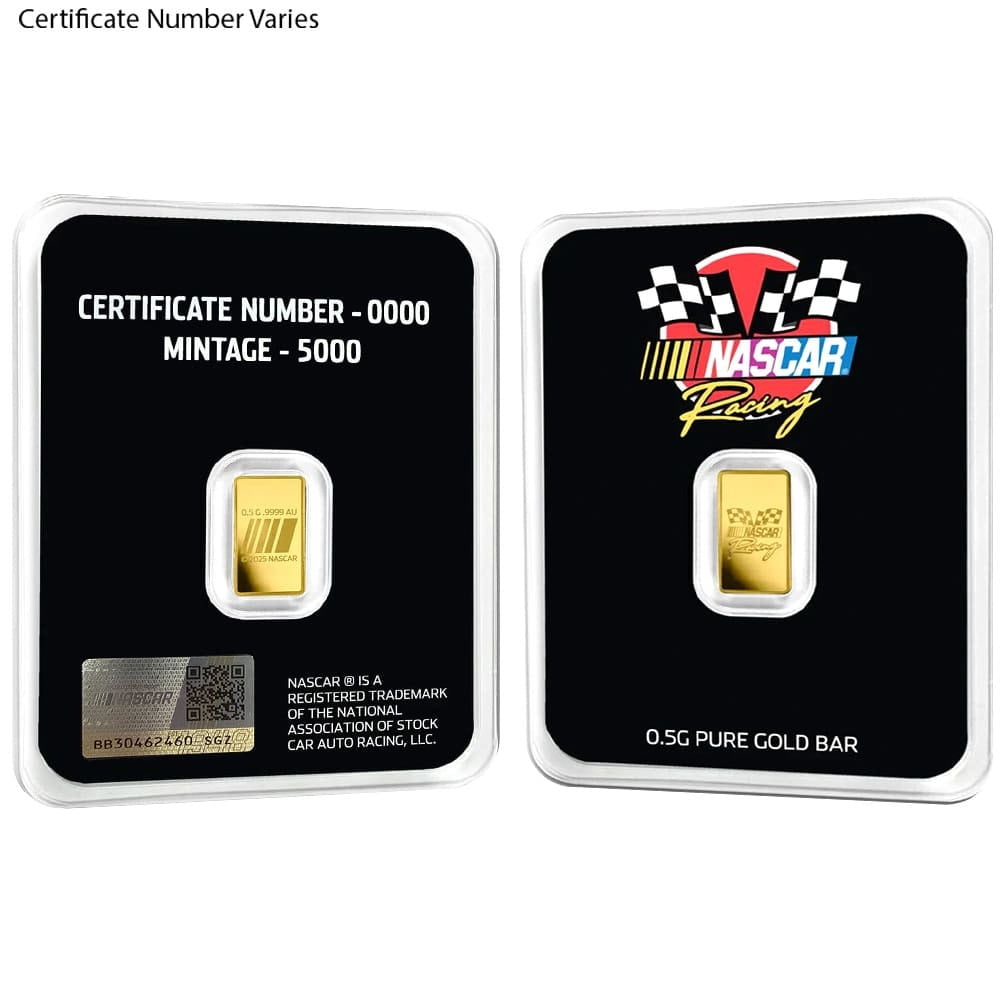 2025 1/2 Gram NASCAR Racing Gold Bar .9999 Fine (in TEP) - Walmart.com