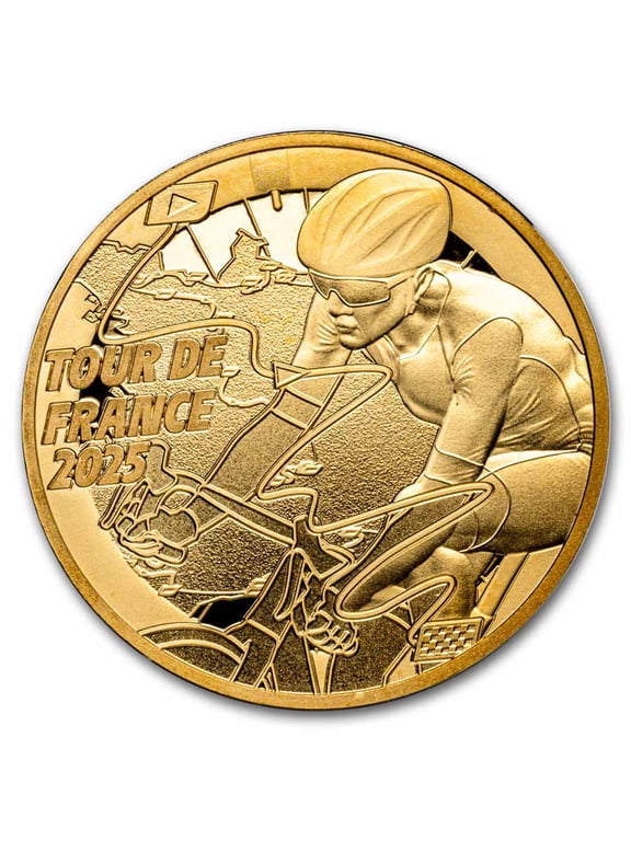 2025 1/4 oz Proof Gold 50 Tour de France Route w/ Box & COA
