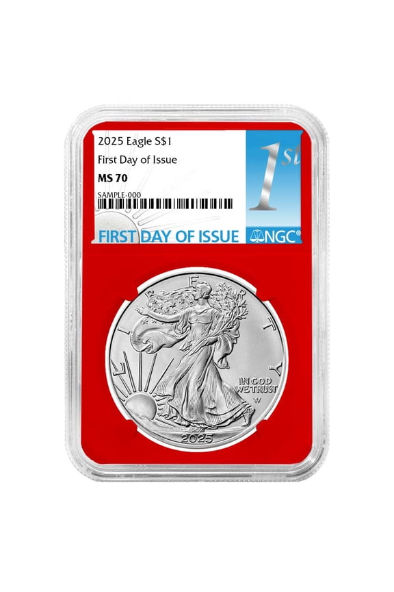 2025 $1 American Silver Eagle NGC MS70 FDI First Label Red Core