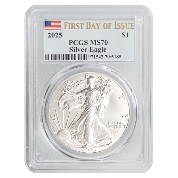 2025 $1 Silver Eagle First Day of Issue PCGS MS-70