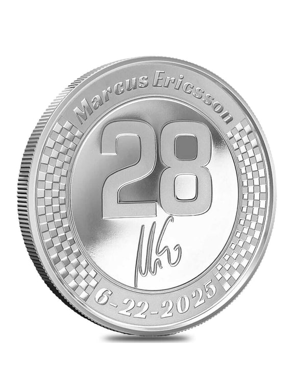 2025 1 oz Andretti IndyCar Marcus Ericsson Silver Round .999 Fine