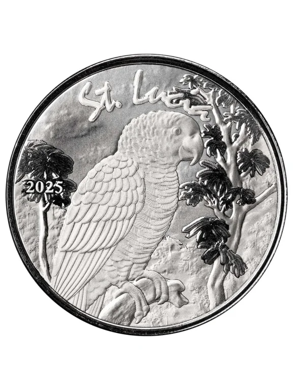 2025 1 oz EC8 St. Lucia Parrot .999 Silver Coin (BU)