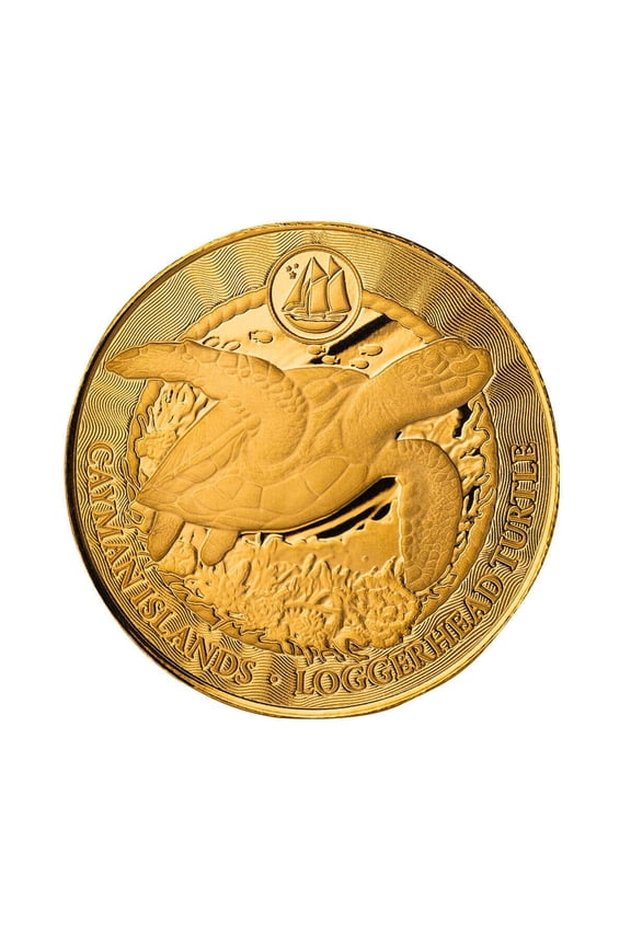 2025 1 oz Gold Coin - Cayman Islands Loggerhead Turtle .9999 Gold BU