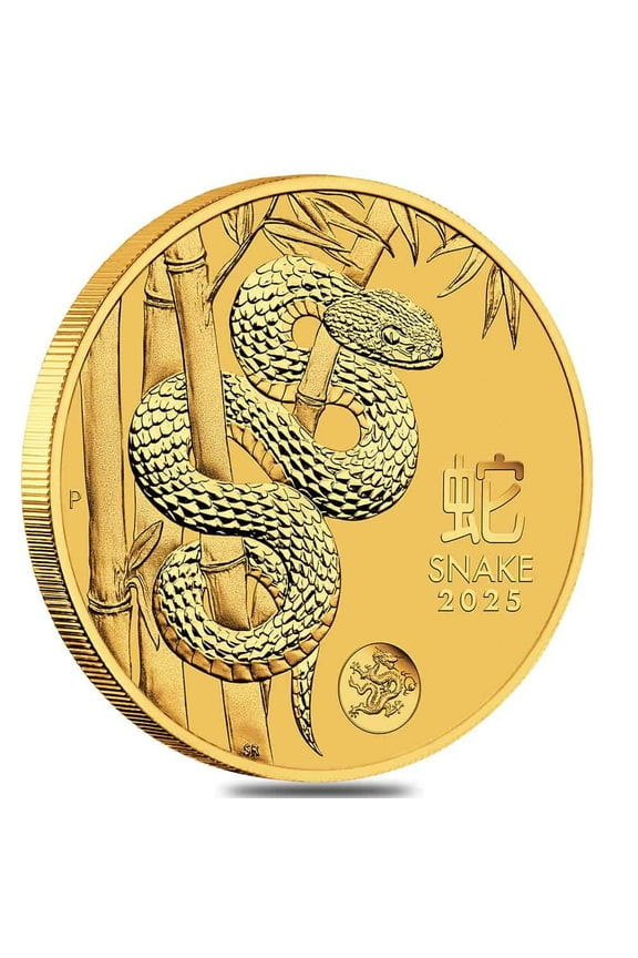 2025 1 oz Gold Lunar Snake Dragon Privy BU Australian Perth Mint