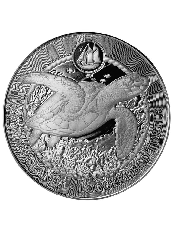 2025 1 oz Silver Coin - Cayman Islands Loggerhead Turtle .9999 Silver BU