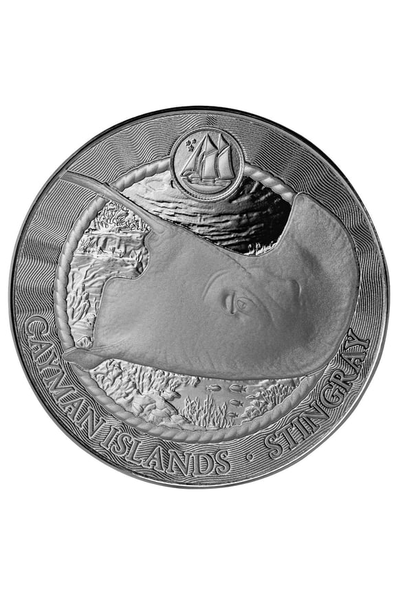 2025 1 oz Silver Coin - Cayman Islands Stingray .9999 Silver BU