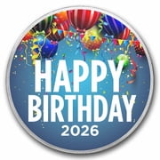 2026 1 oz Silver Colorized Round - APMEX Birthday Balloons