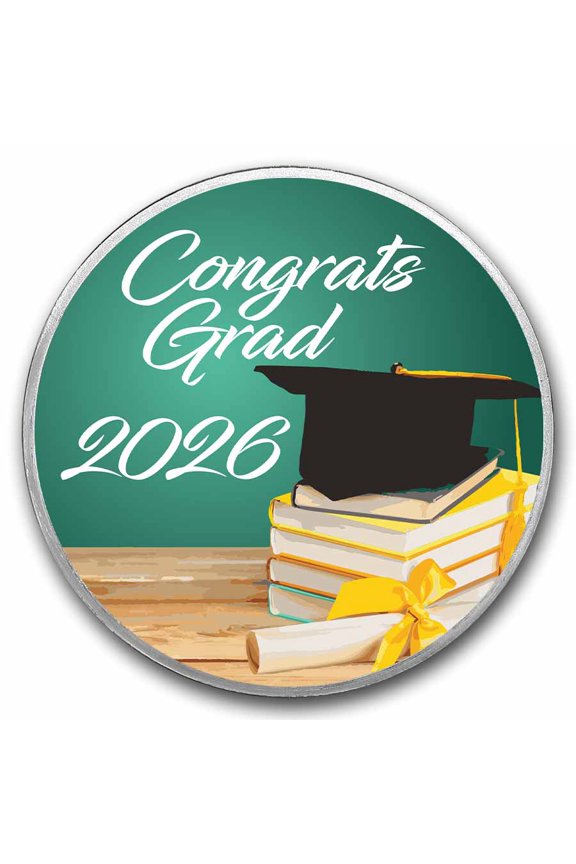 2026 1 oz Silver Colorized Round - APMEX (Congrats Grad)