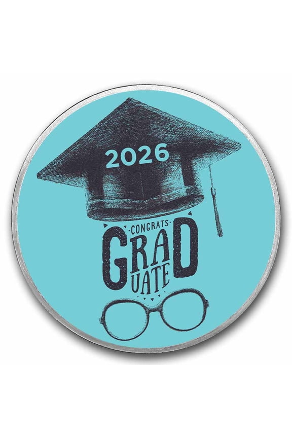 2026 1 oz Silver Colorized Round - APMEX (Congrats Graduate)