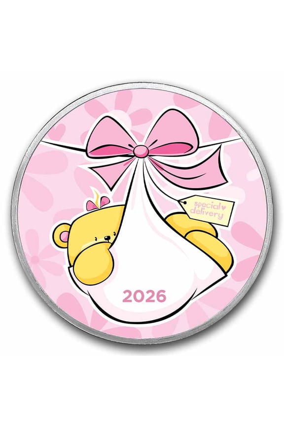 2026 1 oz Silver Colorized Round - APMEX (Special Delivery, Girl)