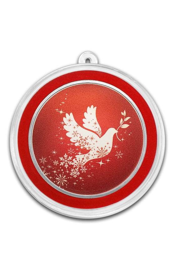 2025 1 oz Silver Colorized Round - Festive Dove of Peace
