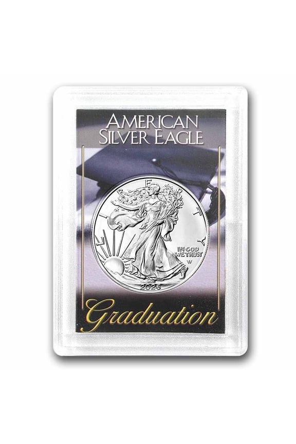2026 1 oz Silver Eagle - w/Harris Holder, Graduation Design