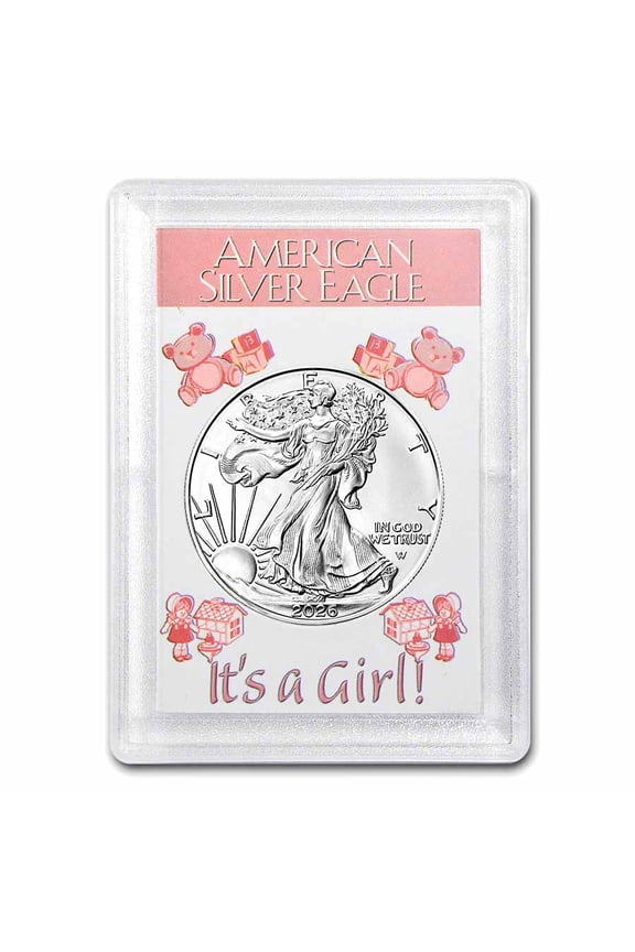 2026 1 oz Silver Eagle - w/Harris Holder, It's A Girl! Design