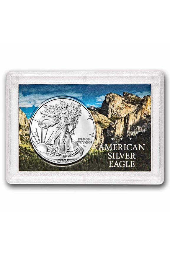 2026 1 oz Silver Eagle - w/Harris Holder, Yosemite Park Design