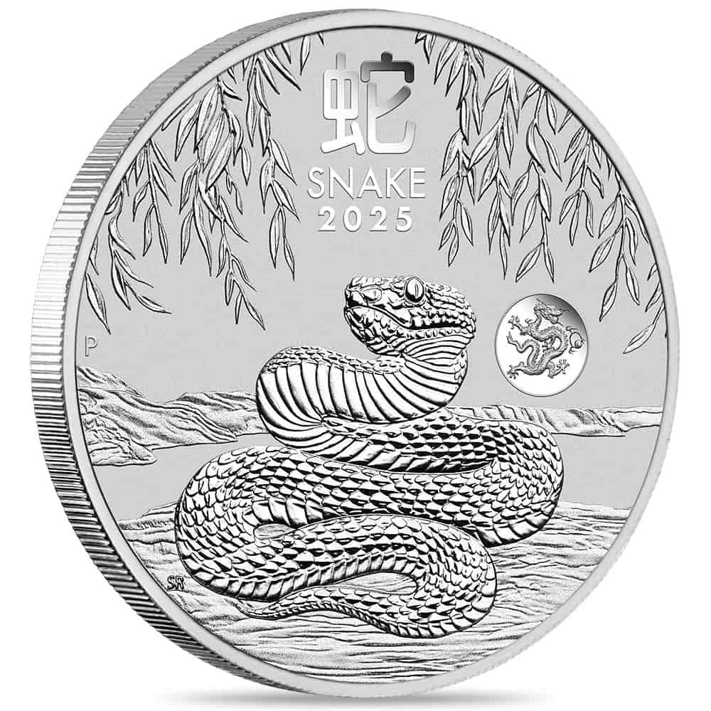 2025 1 oz Silver Lunar Snake Dragon Privy BU Australian Perth Mint