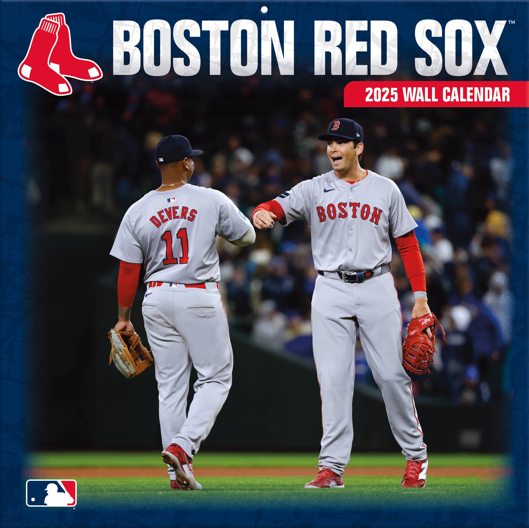 2025 12X12 TEAM WALL CALENDAR, BOSTON RED SOX