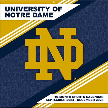2025 12X12 TEAM WALL CALENDAR, NOTRE DAME FIGHTING IRISH