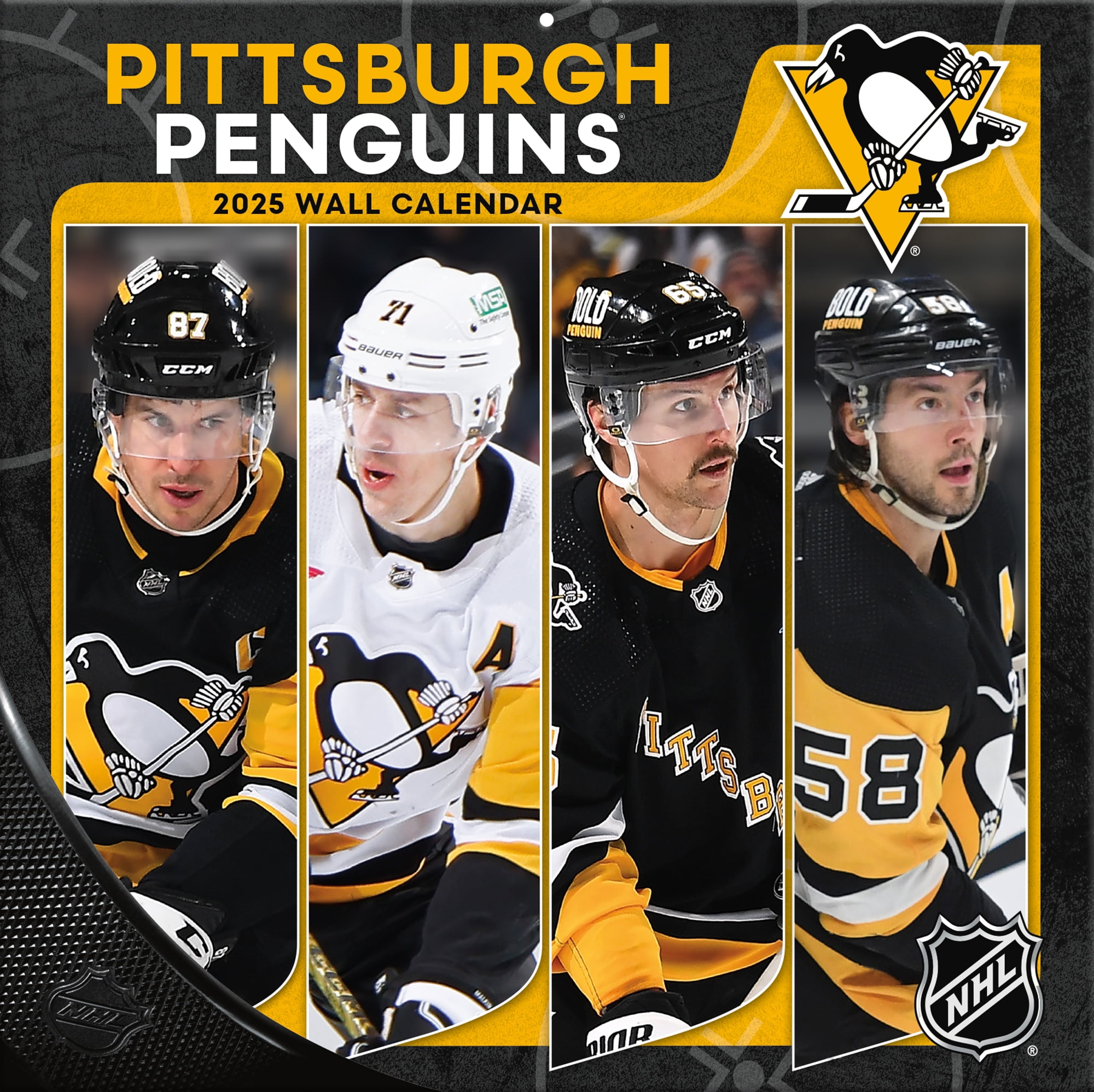 2025 12X12 TEAM WALL CALENDAR, PITTSBURGH PENGUINS