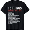 thumbnail image 1 of 2025/15 Things I Want In My Life Horses More Horses Horselover Gift Unisex T-Shi, 1 of 2