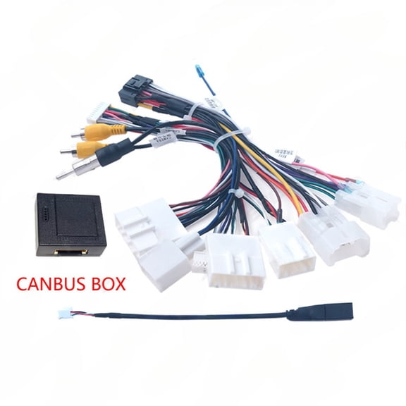 2025-16 android navigation power cable with protocol box for 2020 toyota rav4/venza/sienna/highlander/camry