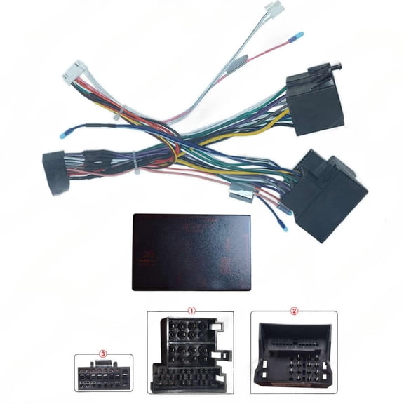 2025-17 16p android navigation power cable with tail line and canbus protocol box for porsche cayenne low configuration handheld communication