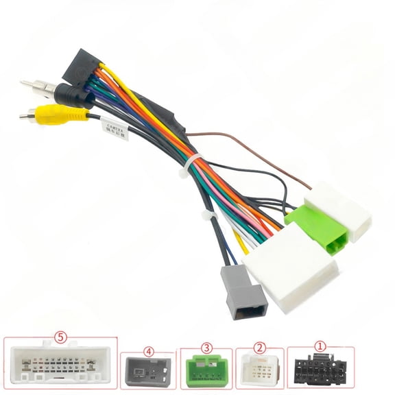 2025-17 16pin android navigation power cord tail line for 2012 suzuki.isuzu d-max large screen modification