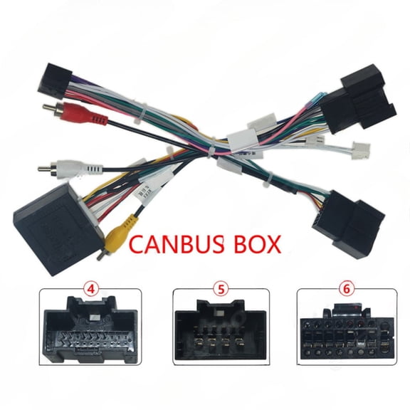2025-17 android large screen navigation power tail cable with protocol box canbus for buick gl6-yuelang-excelle