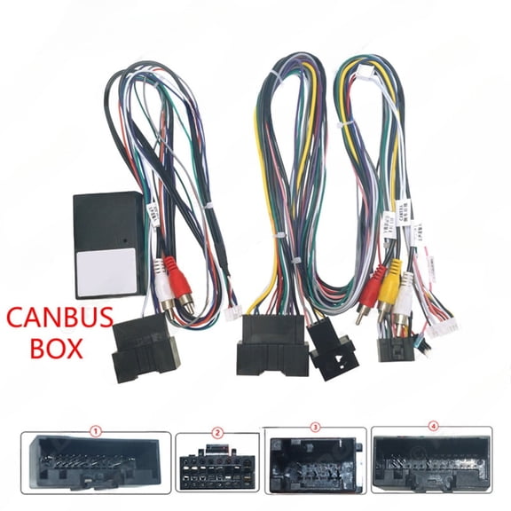 2025-19 16p android navigation power tail cable with protocol box for 2013-2017 ford ecosport.tiggo large screen retrofit