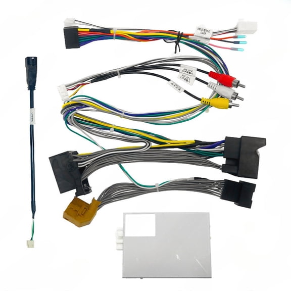 2025-19  power cable with lvds hd audio cable and protocol box for 2012-2015 audi q3 low-end android large screen navigation system