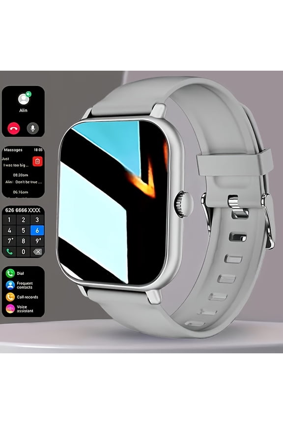 2025 2.01" Touchscreen Smartwatch with Dual Strap, Call Function, Fitness Tracker, Notifications for Android/iPhone, Unisex Christmas Gift