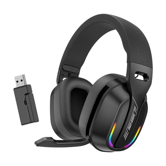 2025 2.4G wireless Bluetooth headset with MC gaming headset e-sports headset,Black