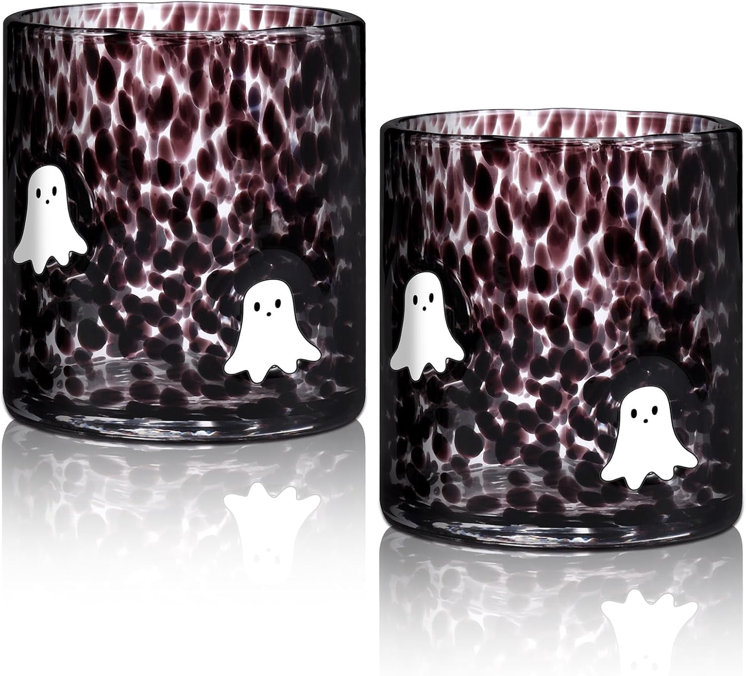 2025 2 Pcs Halloween Icon Juice Glasses, 14oz Icon Stemless Drinking ...