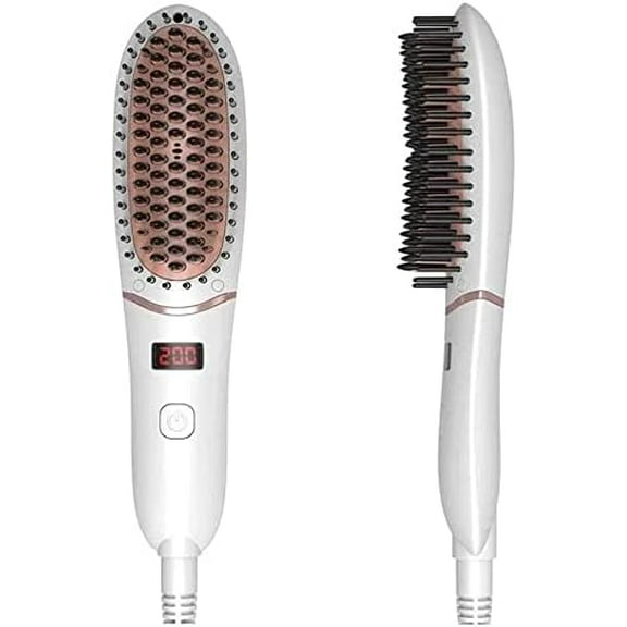 2025 2-in-1 Ceramic Tourmaline Hair Straightener & Curler - Dual Voltage Flat Iron with Digital LED Display & Auto Shutoff