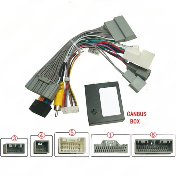 2025-20 android navigation power cord tail line with protocol box for 2018-2020 mitsubishi pajero 2wd large screen modification