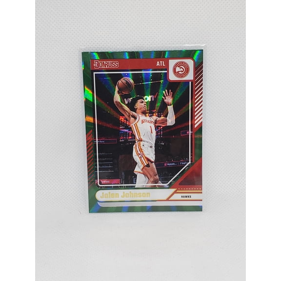 2025 2024-25 Panini Donruss Jalen Johnson #108 Holo Green Laser